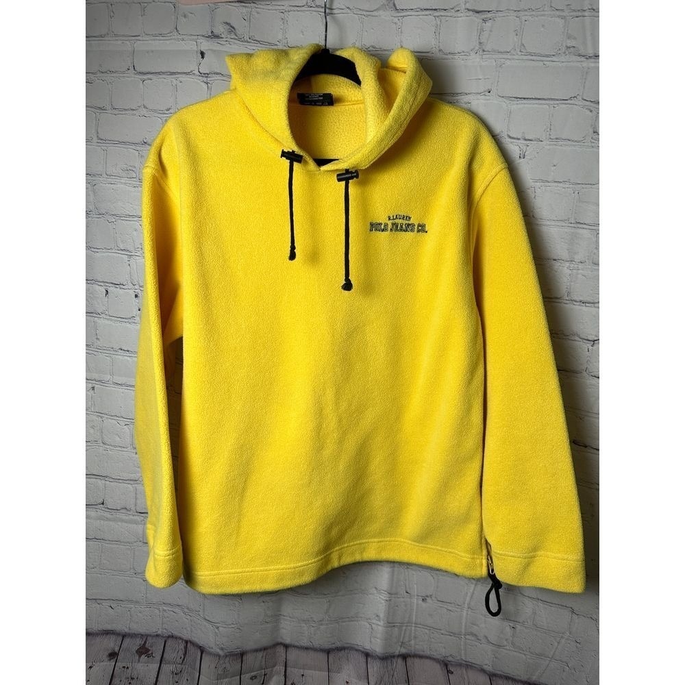 Polo Jeans Co Ralph Lauren Bright Yellow Fleece Pullover Jacket